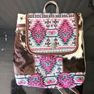 Bohemian Pink and Brown Backpack